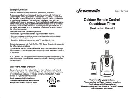 <b>DEWENWILS</b> Outdoor Wi-Fi Smart Box TM-050B Heavy Duty 40A, 120-277VAC ~ BOX ONLY! $30. . Dewenwils instructions